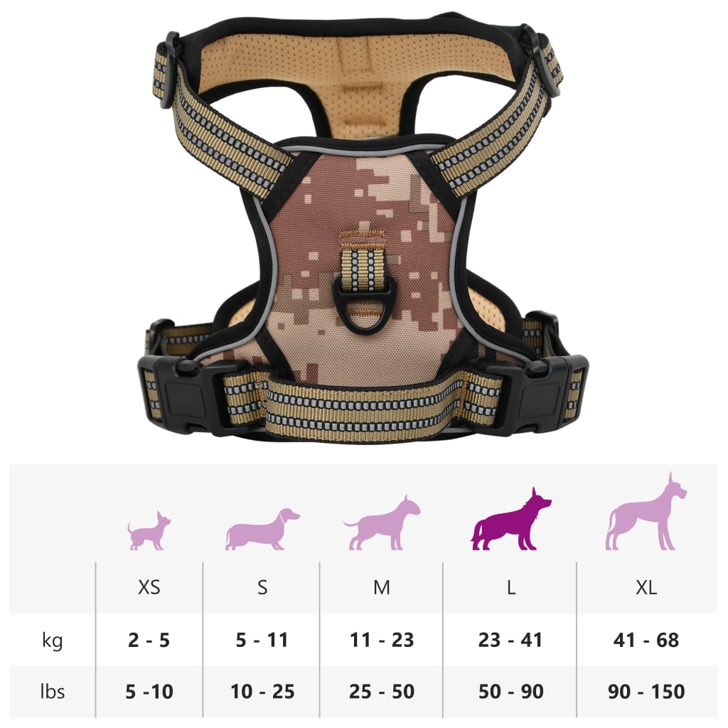 Hundegeschirr Reflektierend Verstellbar L
