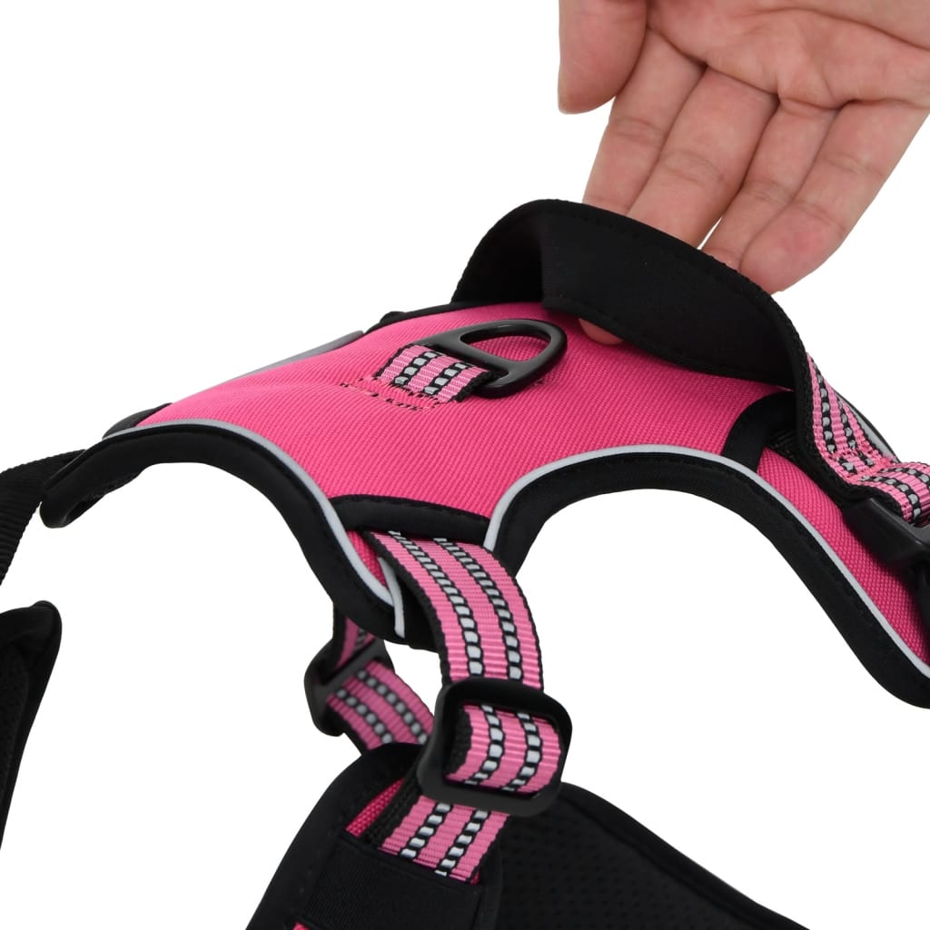 Hundegeschirr Mit Leine & Halsband Verstellbar Rosa S