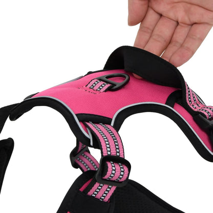 Hundegeschirr Mit Leine & Halsband Verstellbar Rosa S