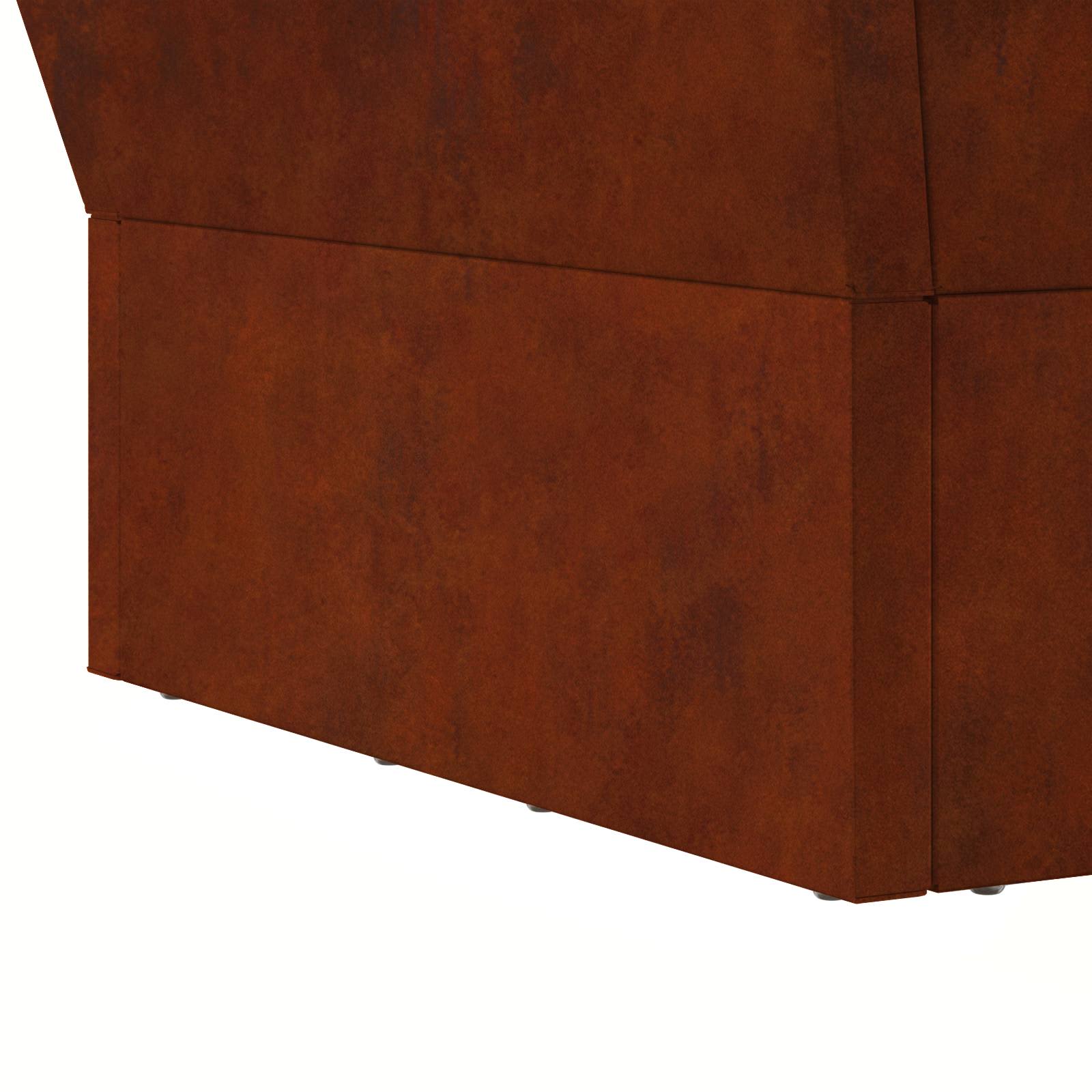Feuerstelle Braun 40 X 40 X 35 Cm Wetterfeststahl