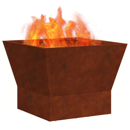 Feuerstelle Braun 40 X 40 X 35 Cm Wetterfeststahl