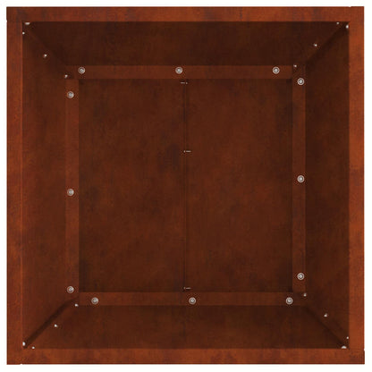 Feuerstelle Braun 40 X 40 X 35 Cm Wetterfeststahl