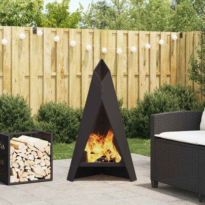 Feuerstelle Braun 58 X 40 X 100 Cm Wetterfeststahl