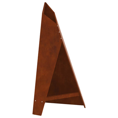 Feuerstelle Braun 58 X 40 X 100 Cm Wetterfeststahl