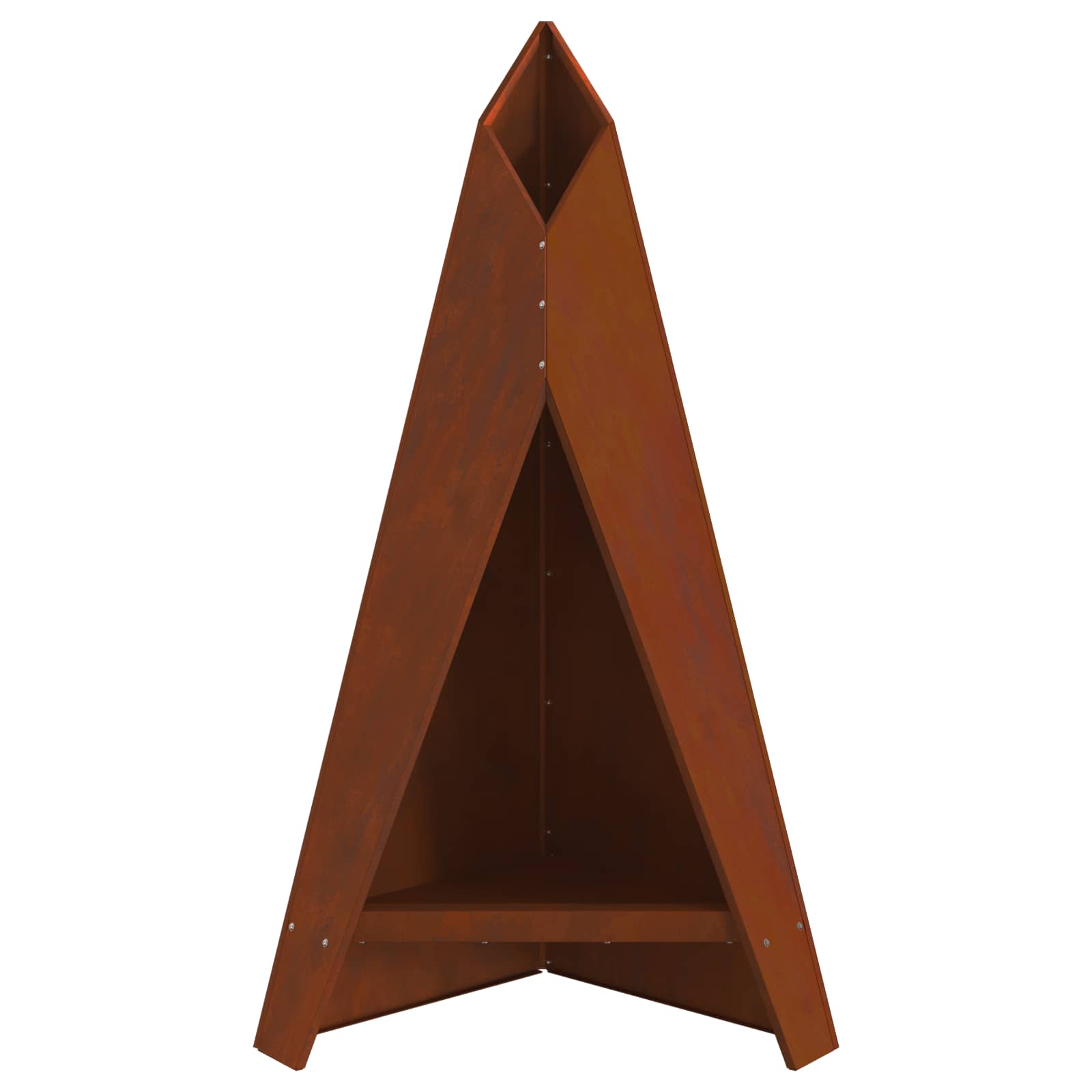 Feuerstelle Braun 58 X 40 X 100 Cm Wetterfeststahl