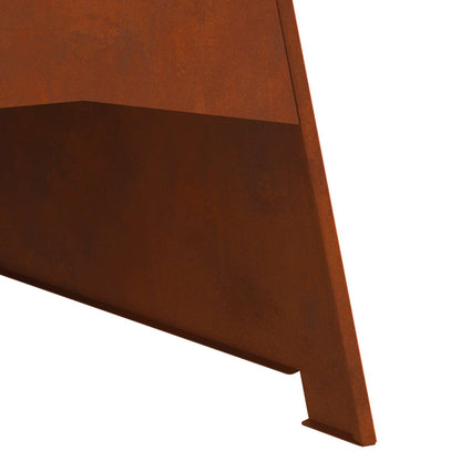 Feuerstelle Braun 50 X 50 X 95 Cm Wetterfeststahl