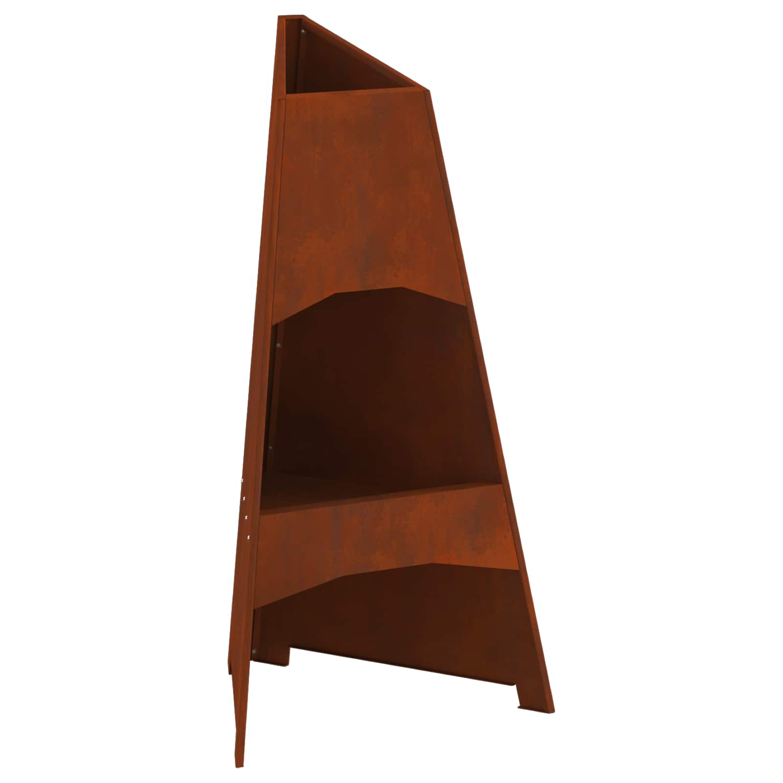 Feuerstelle Braun 50 X 50 X 95 Cm Wetterfeststahl