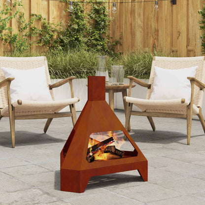 Feuerstelle Braun 50 X 43 X 52 Cm Wetterfeststahl