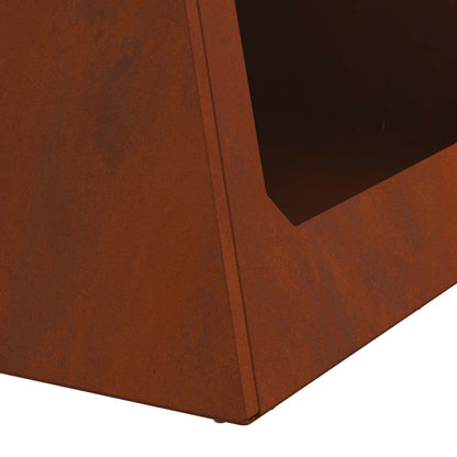 Feuerstelle Braun 50 X 50 X 51 Cm Wetterfeststahl