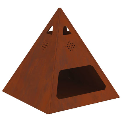 Feuerstelle Braun 50 X 50 X 51 Cm Wetterfeststahl