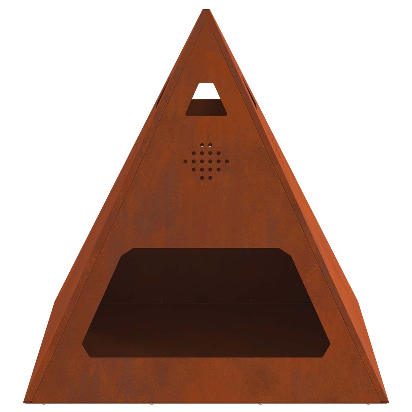 Feuerstelle Braun 50 X 50 X 51 Cm Wetterfeststahl