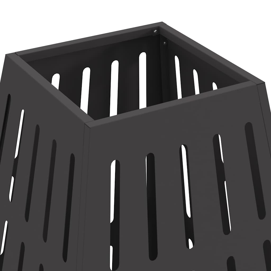 Feuerstelle Schwarz 50 X 50 X 70 Cm Stahl