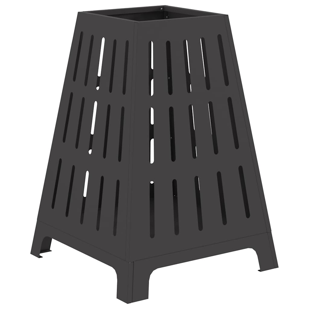 Feuerstelle Schwarz 50 X 50 X 70 Cm Stahl