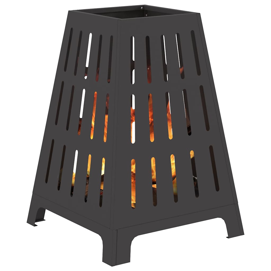 Feuerstelle Schwarz 50 X 50 X 70 Cm Stahl