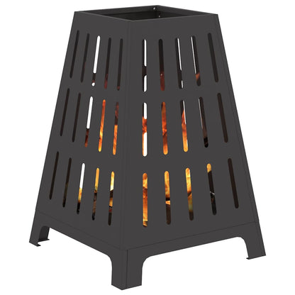 Feuerstelle Schwarz 50 X 50 X 70 Cm Stahl