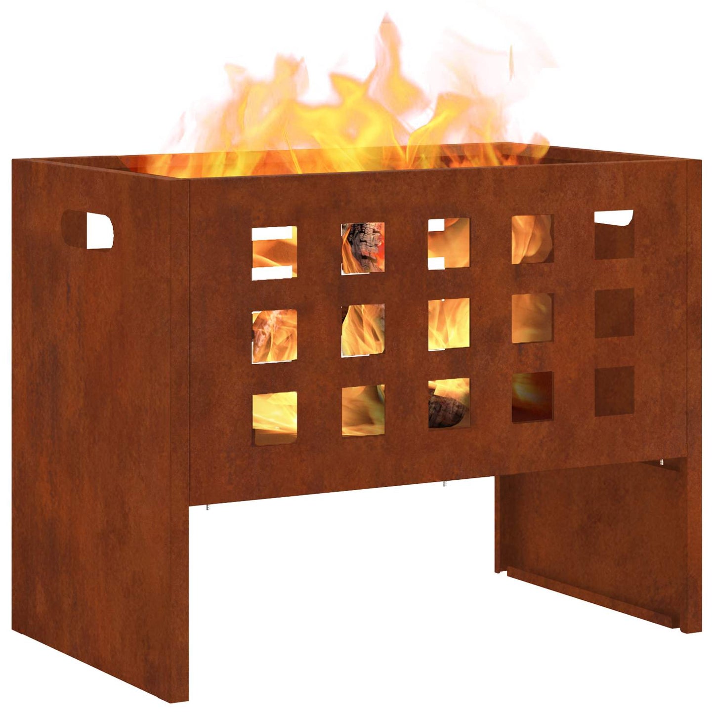 Feuerstelle Braun 50 X 30 X 40 Cm Stahl