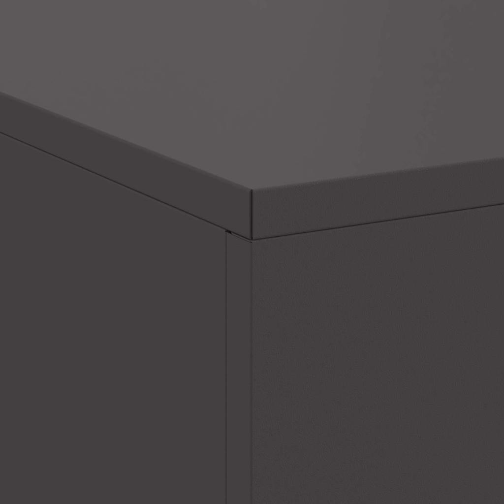 Feuerstelle Schwarz 100 X 100 X 30 Cm Stahl