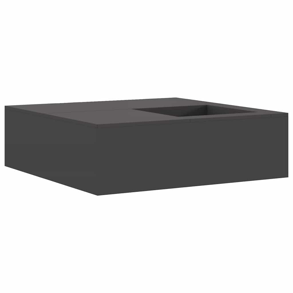 Feuerstelle Schwarz 100 X 100 X 30 Cm Stahl