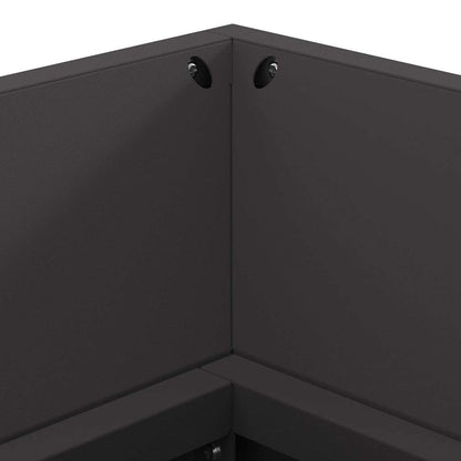 Feuerstelle Schwarz 160 X 45 X 35 Cm Stahl