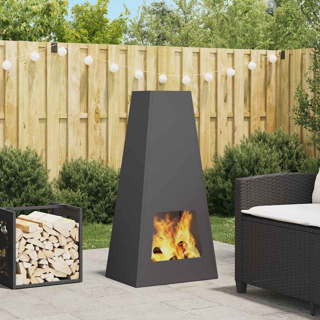 Feuerstelle Braun 50 X 35 X 100 Cm Wetterfeststahl