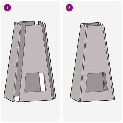 Feuerstelle Braun 50 X 35 X 100 Cm Wetterfeststahl