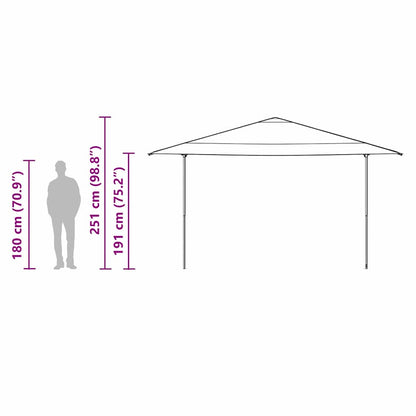 Pavillon-Zelt 395 X 395 X 251 Cm Stoff