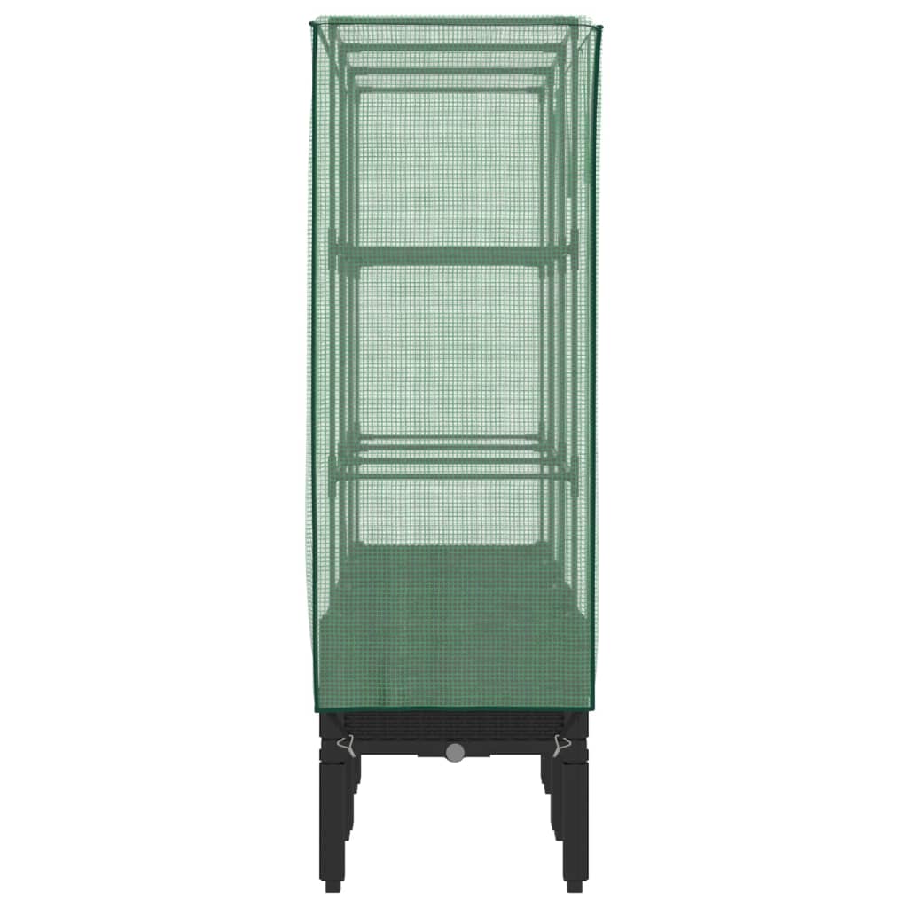 Hochbeet Mit Gewächshaus-Aufsatz Rattan-Optik 120X40X140 Cm