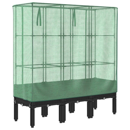 Hochbeet Mit Gewächshaus-Aufsatz Rattan-Optik 120X40X140 Cm