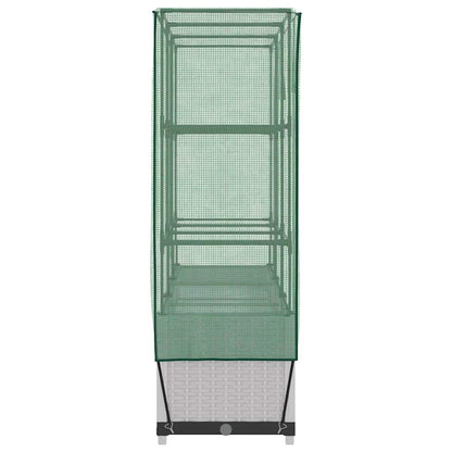 Hochbeet Mit Gewächshaus-Aufsatz Rattan-Optik 120X40X138 Cm
