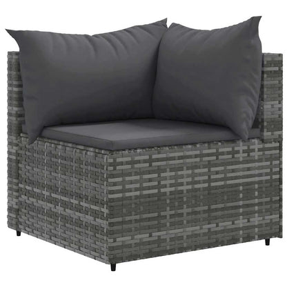 5-Tlg. Garten-Lounge-Set Mit Kissen Poly Rattan