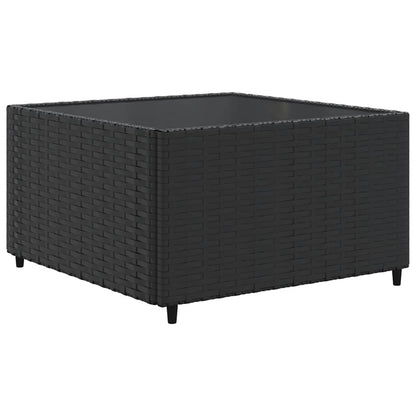 6-Tlg. Garten-Lounge-Set Mit Kissen Schwarz Poly Rattan