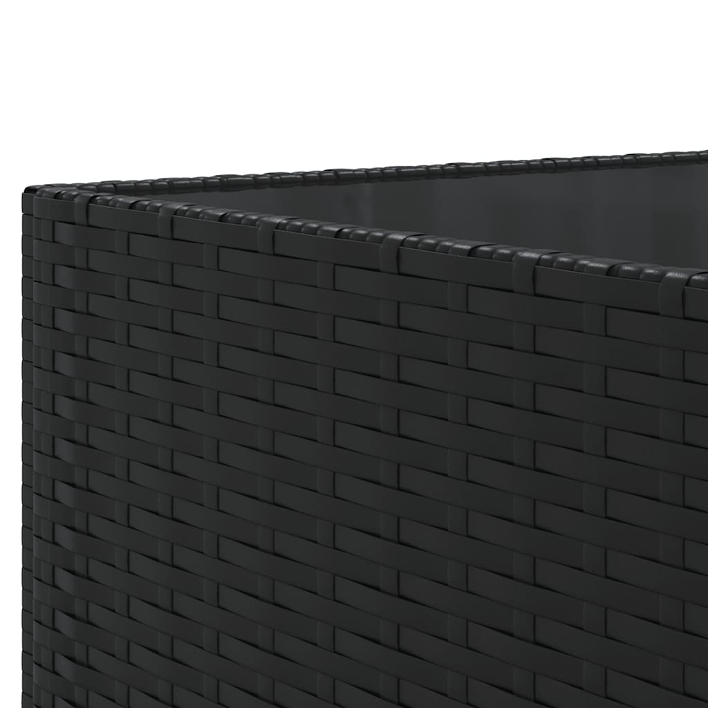 6-Tlg. Garten-Lounge-Set Mit Kissen Schwarz Poly Rattan