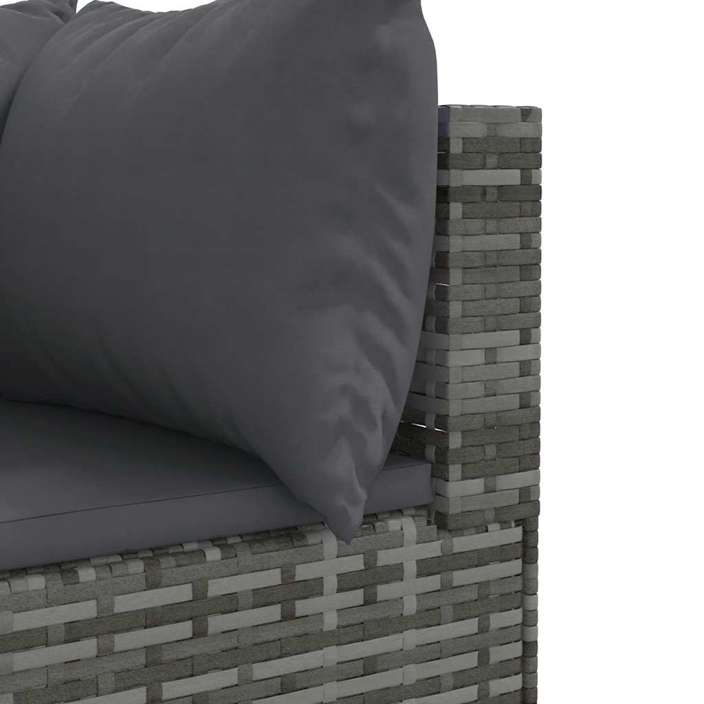 6-Tlg. Garten-Lounge-Set Mit Kissen Poly Rattan