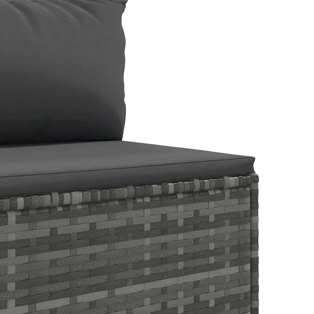 5-Tlg. Garten-Lounge-Set Mit Kissen Poly Rattan