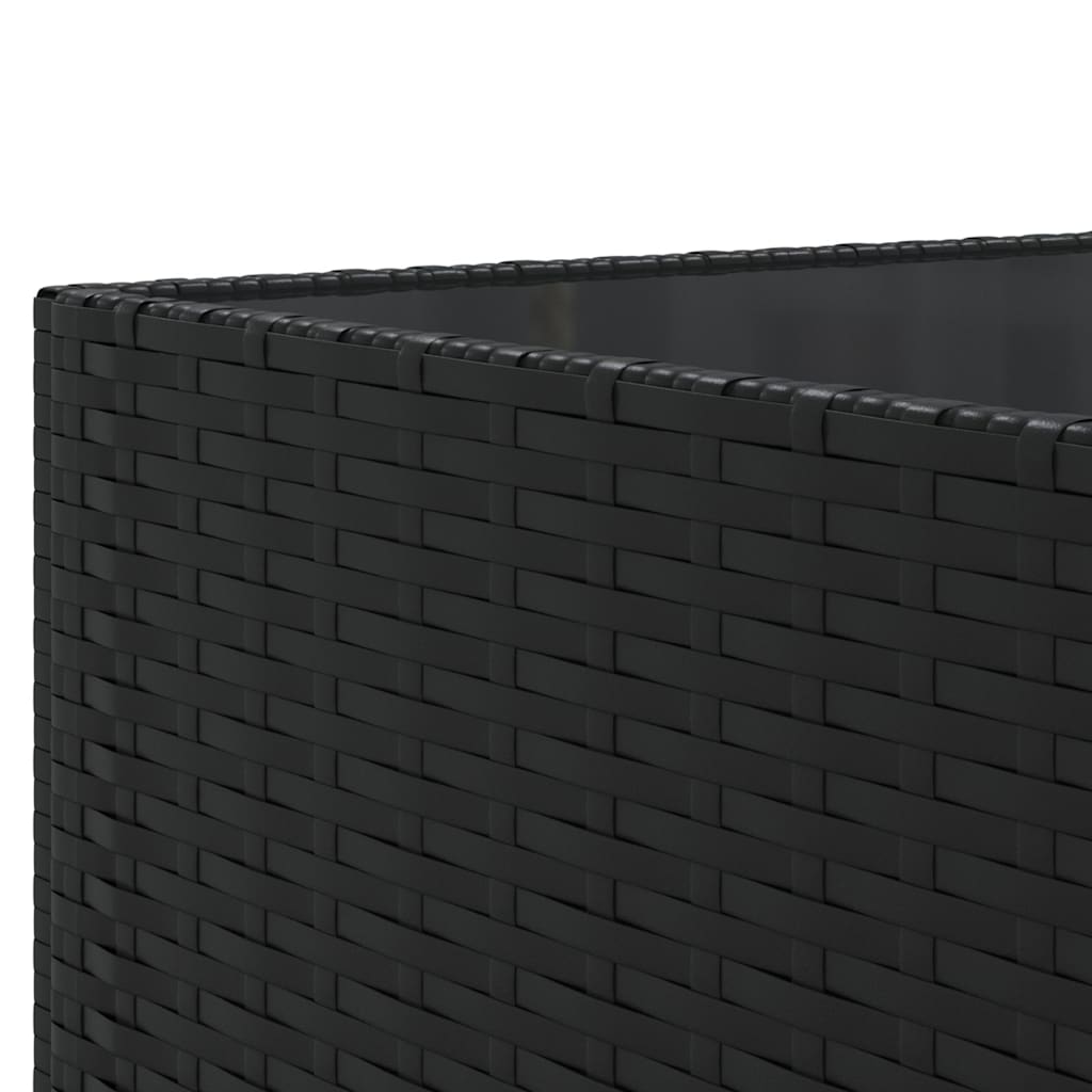 6-Tlg. Garten-Lounge-Set Mit Kissen Schwarz Poly Rattan