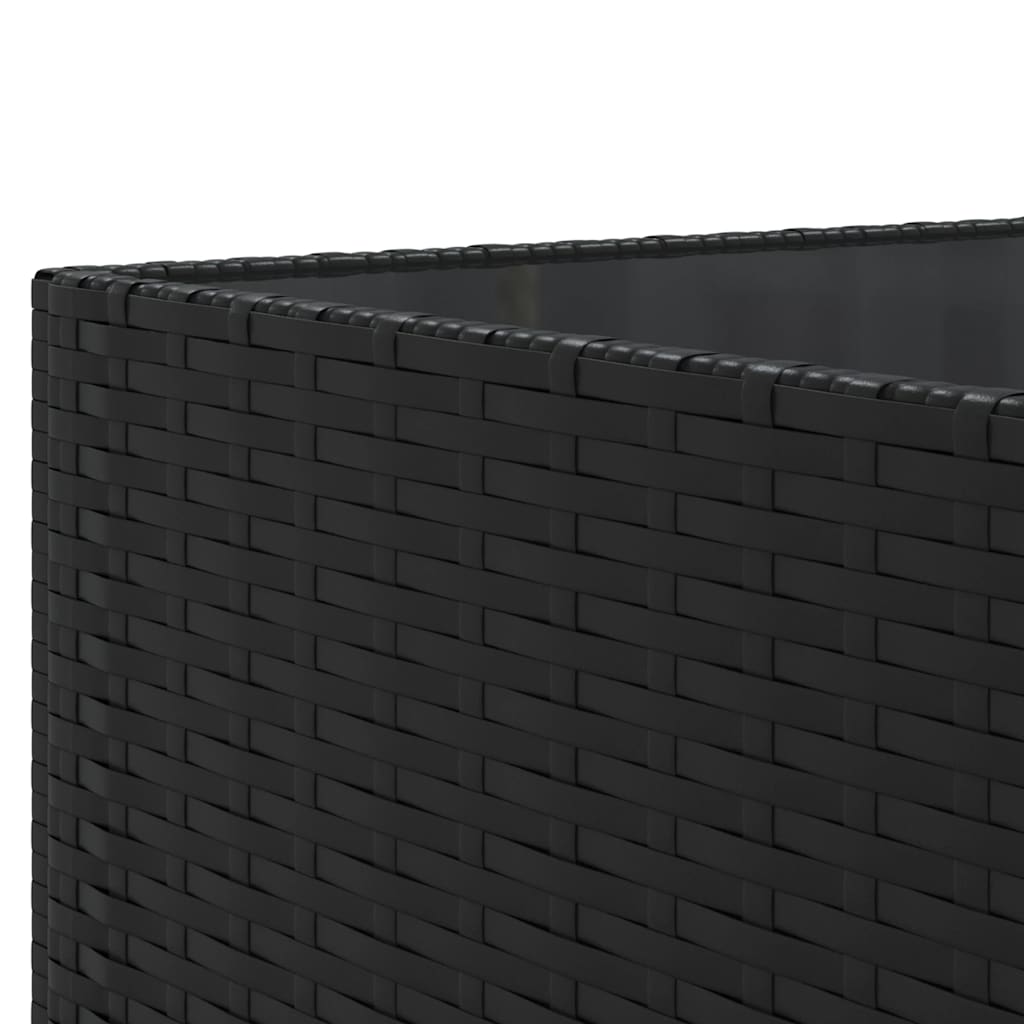 6-Tlg. Garten-Lounge-Set Mit Kissen Schwarz Poly Rattan
