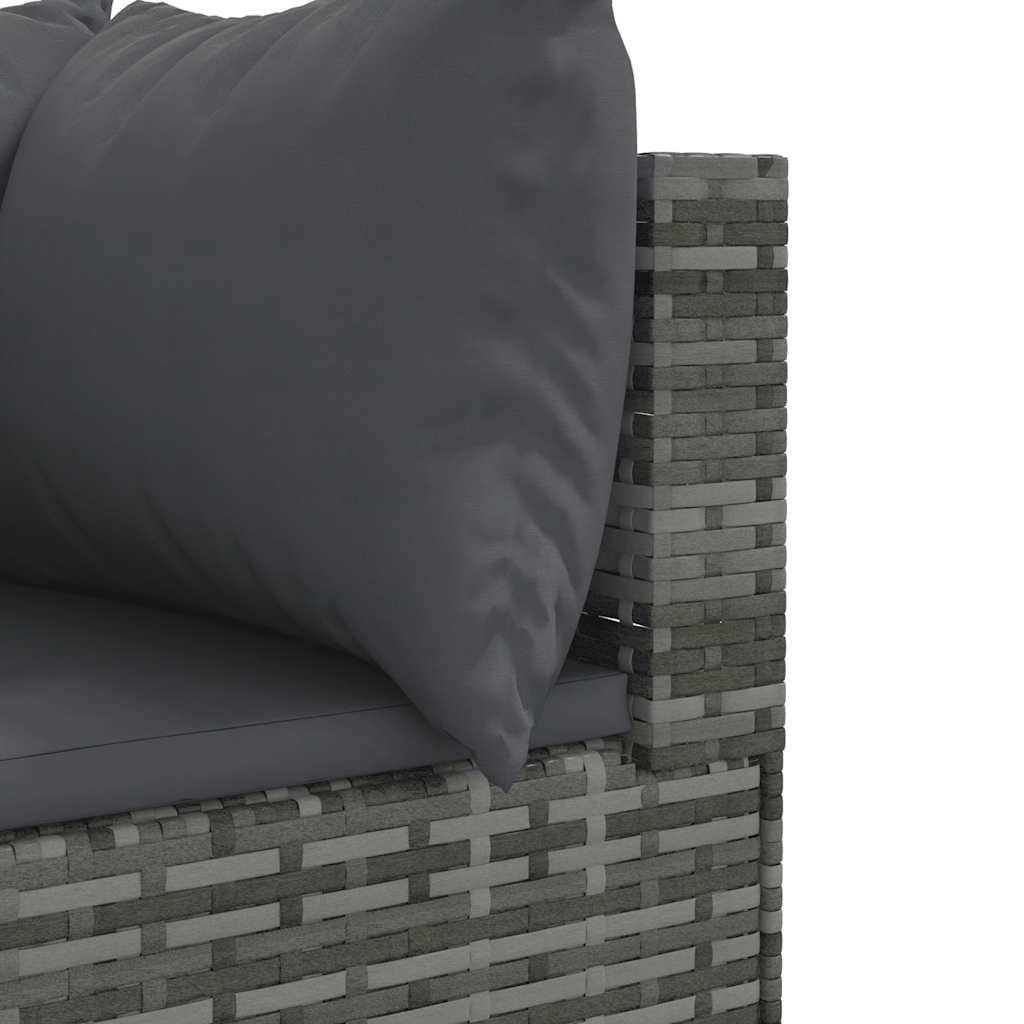 6-Tlg. Garten-Lounge-Set Mit Kissen Poly Rattan