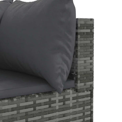 6-Tlg. Garten-Lounge-Set Mit Kissen Poly Rattan