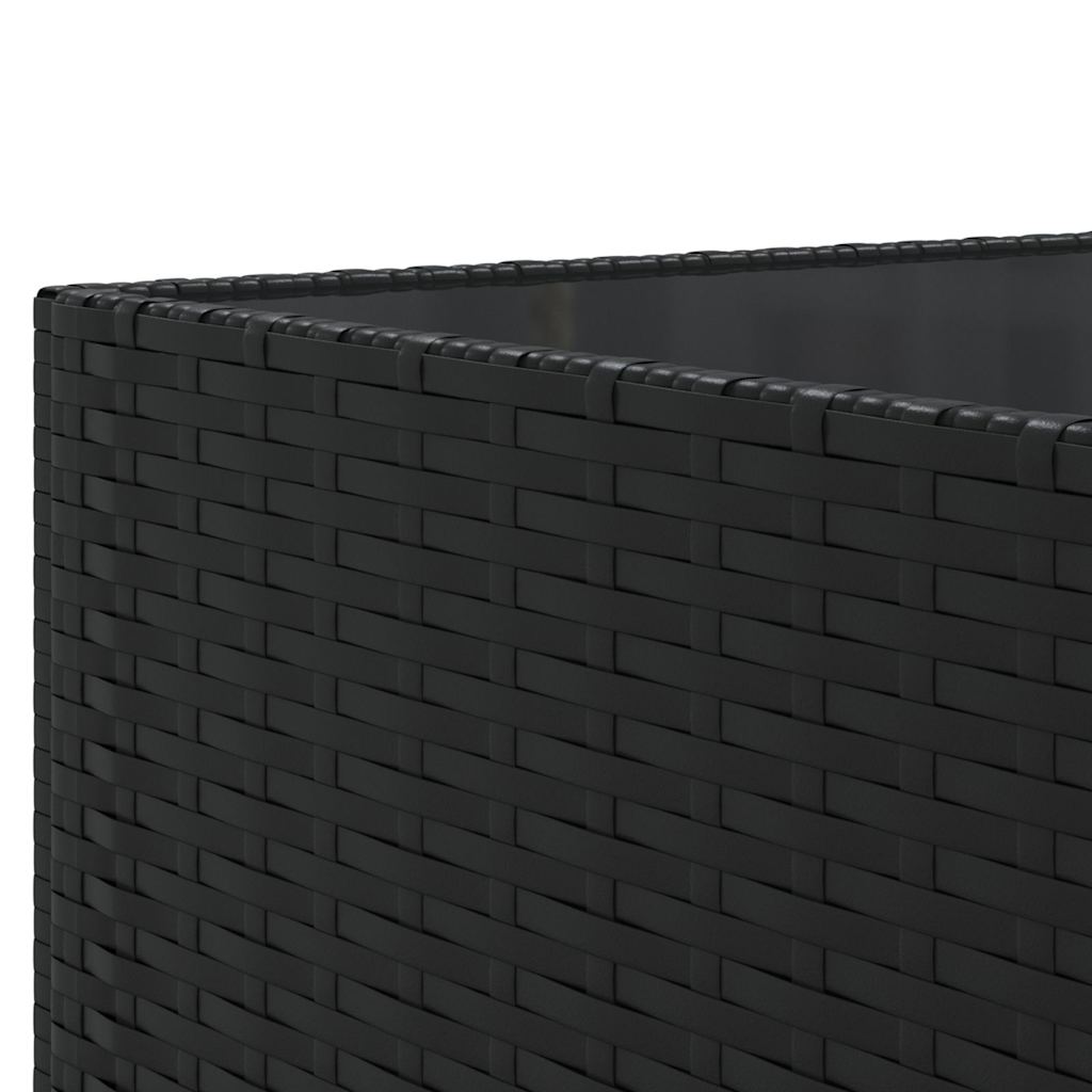 6-Tlg. Garten-Lounge-Set Mit Kissen Schwarz Poly Rattan