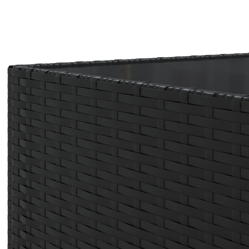 6-Tlg. Garten-Lounge-Set Mit Kissen Schwarz Poly Rattan