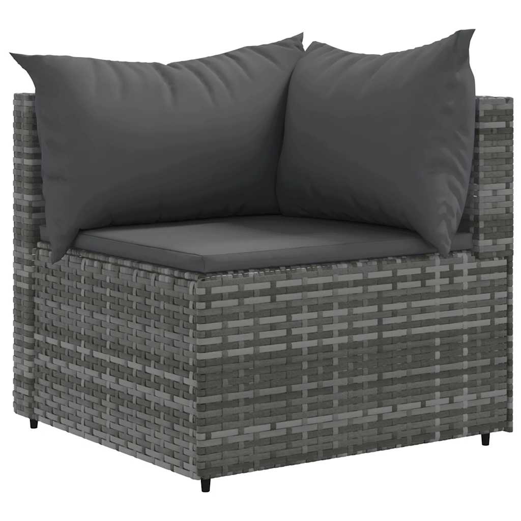 6-Tlg. Garten-Lounge-Set Mit Kissen Poly Rattan