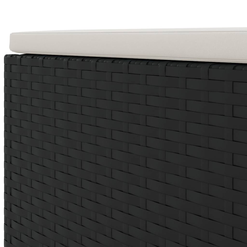 6-Tlg. Garten-Lounge-Set Mit Kissen Schwarz Poly Rattan