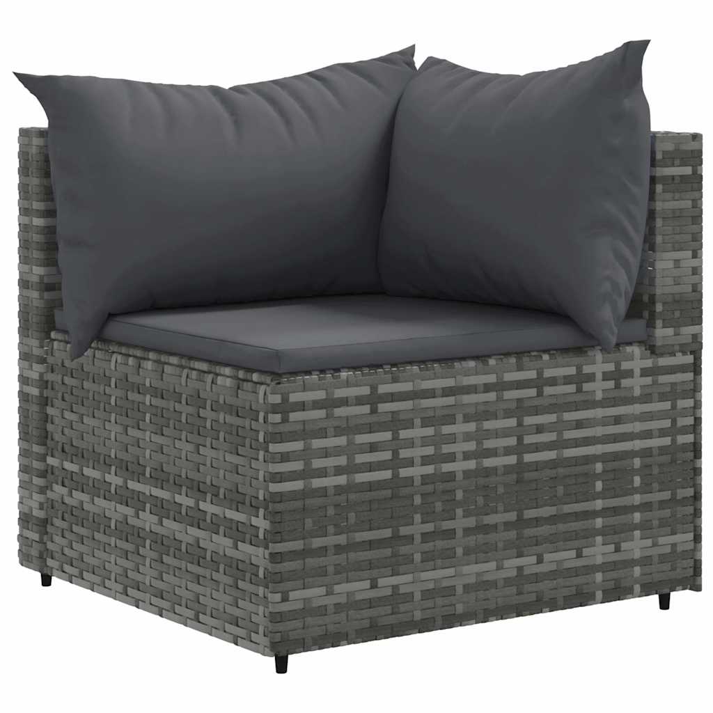 6-Tlg. Garten-Lounge-Set Mit Kissen Poly Rattan