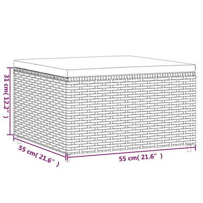 6-Tlg. Garten-Lounge-Set Mit Kissen Poly Rattan