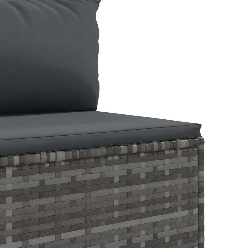 6-Tlg. Garten-Lounge-Set Mit Kissen Poly Rattan