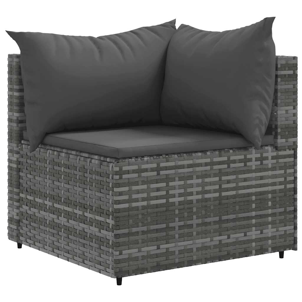 7-Tlg. Garten-Lounge-Set Mit Kissen Poly Rattan