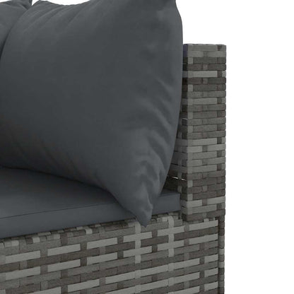 7-Tlg. Garten-Lounge-Set Mit Kissen Poly Rattan