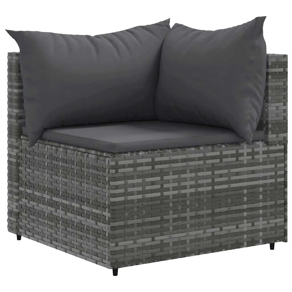 7-Tlg. Garten-Lounge-Set Mit Kissen Poly Rattan