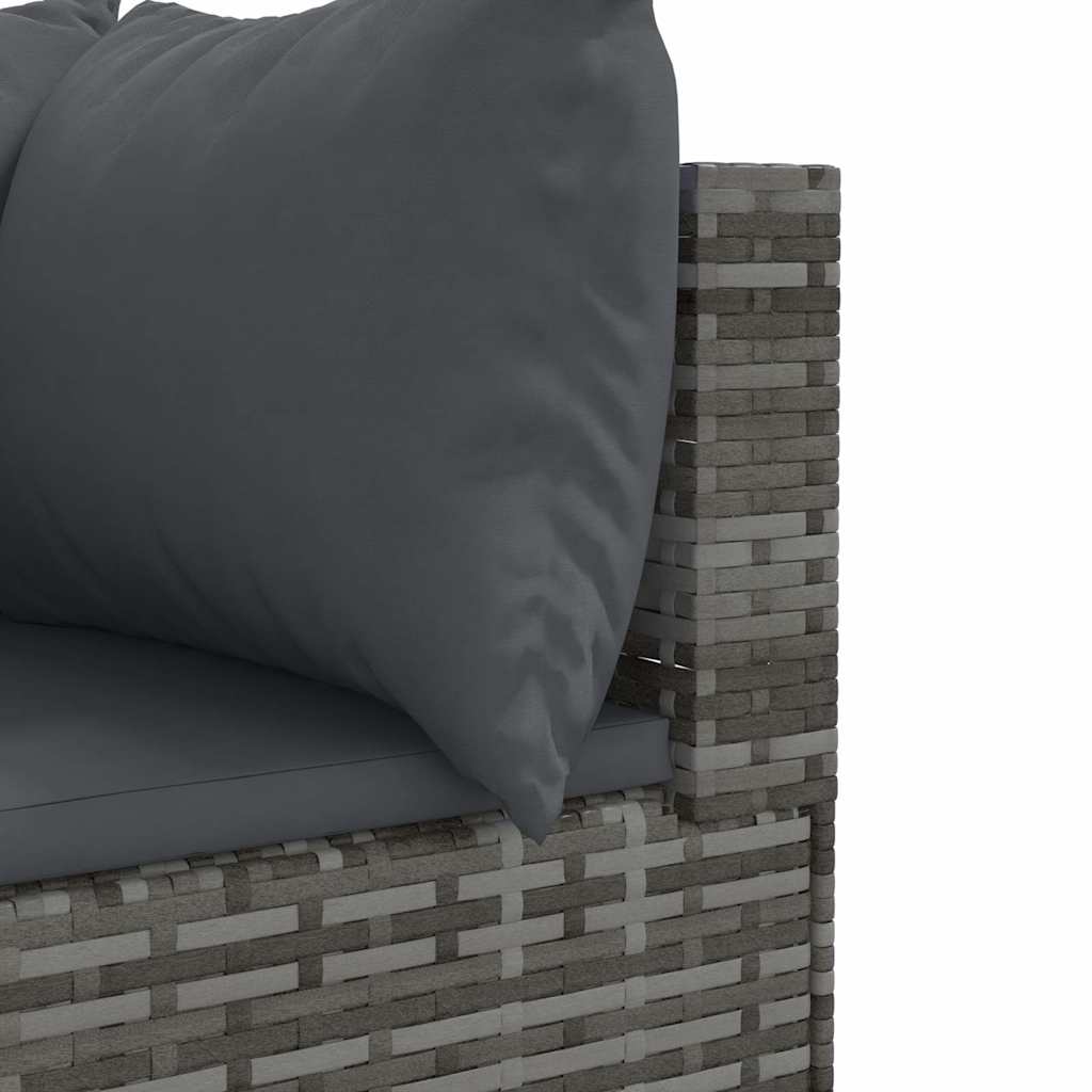 7-Tlg. Garten-Lounge-Set Mit Kissen Poly Rattan
