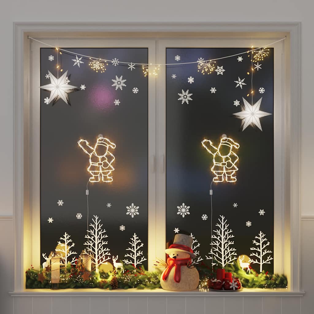 Weihnachtsbeleuchtung Weihnachtsmann-Silhouette 2 Stk. 35 Leds